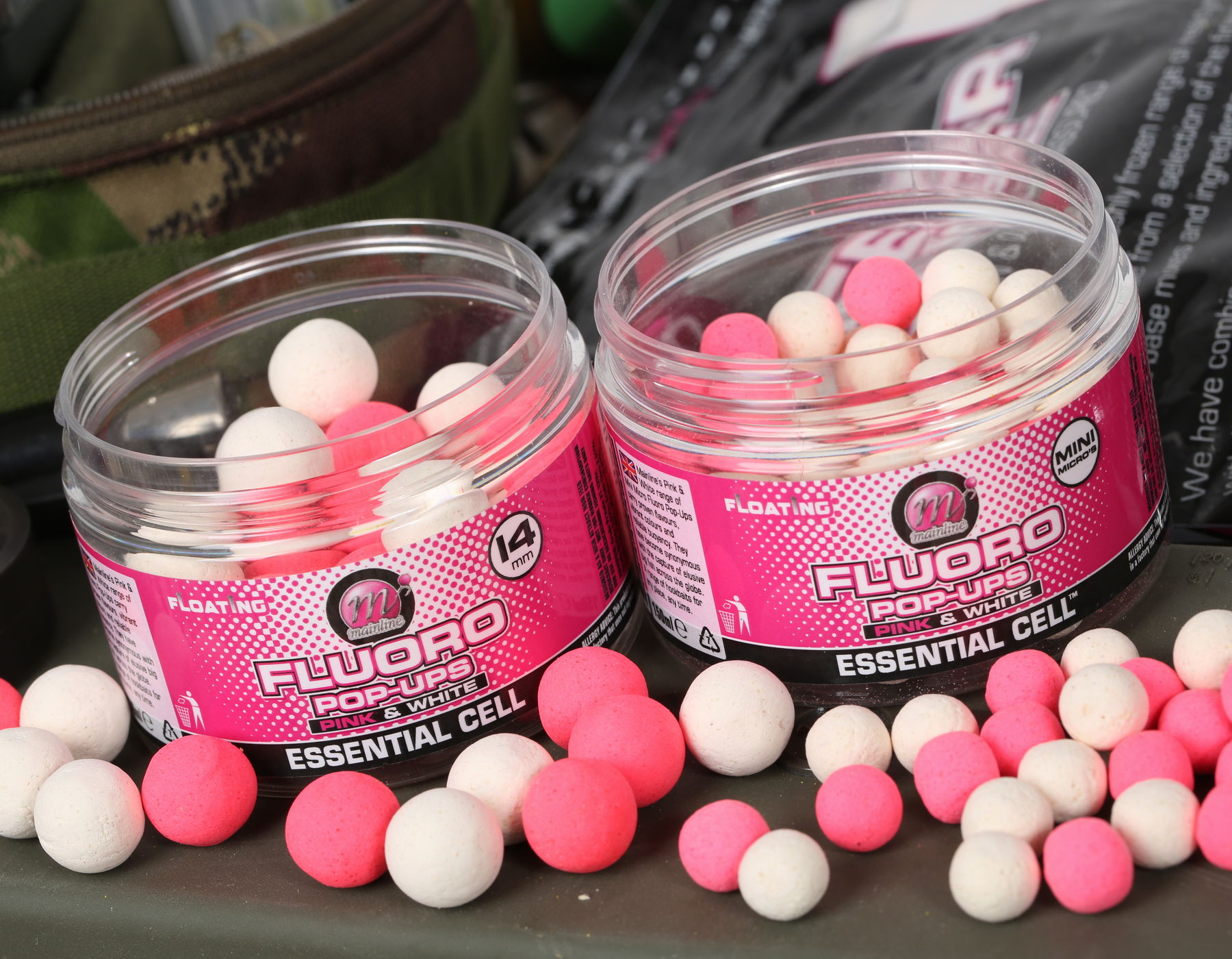 MAINLINE POP-UPS FLOURO CELL (PINK & WHITE) 8MM - Click Image to Close